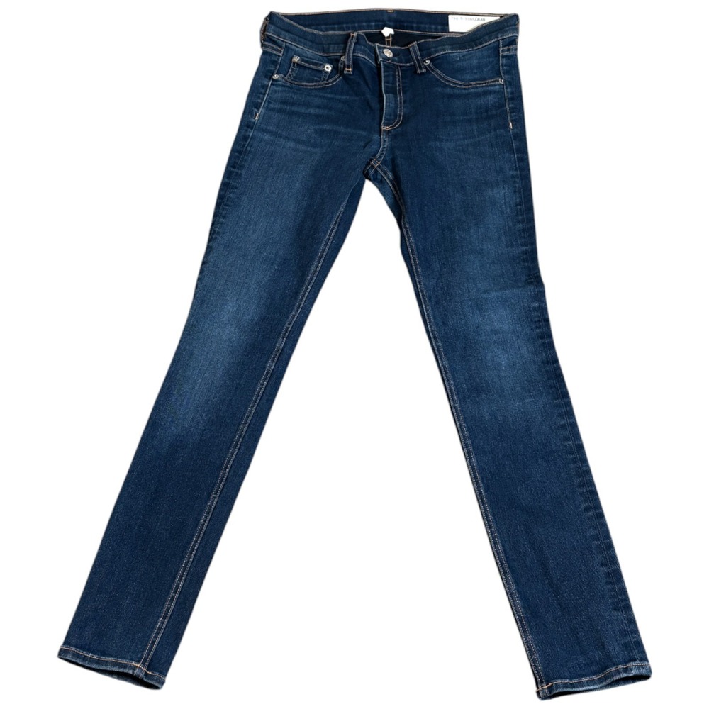 Rag & Bone Bedford Skinny Jeans Womens 31 Blue Denim Cotton Stretch Slim Fit Y2K